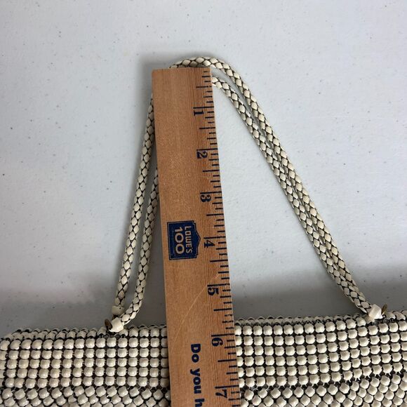 Vintage Antique Whiting & Davis Co. Alumesh Bags Ivory Metal Mesh Handbag Purse - Picture 10 of 12